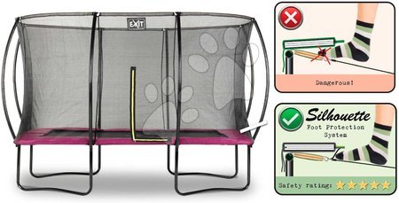 Garden Trampolines - EXIT Silhouette trampoline 244x366cm - pink - 3