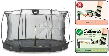 Trampolini interrati - Trampolino con rete di protezione Silhouette Ground Exit Toys  - 2