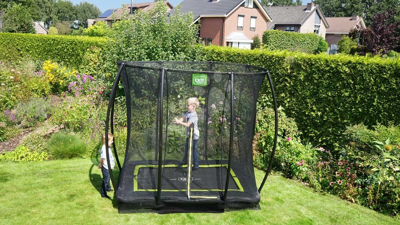 In Ground Trampolines  - EXIT Silhouette ground trampoline 153x214cm with safety net - black - 9