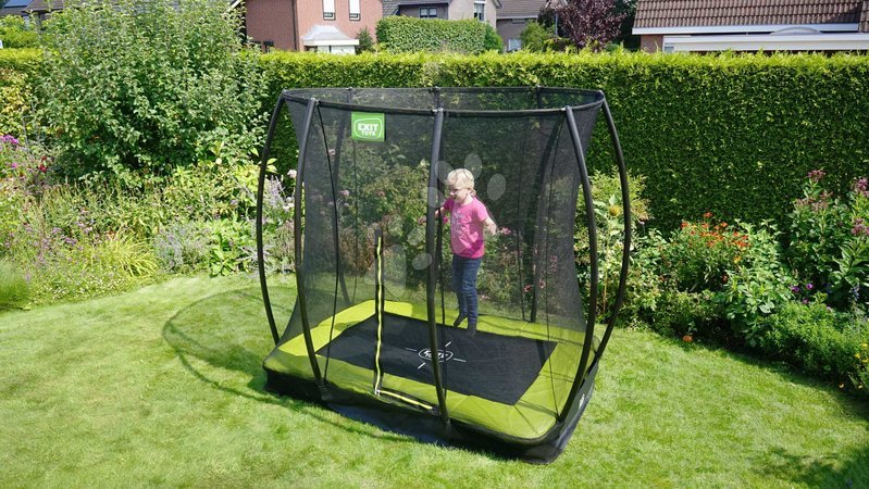 In Ground Trampolines  - EXIT Silhouette ground trampoline 153x214cm with safety net - green - 8