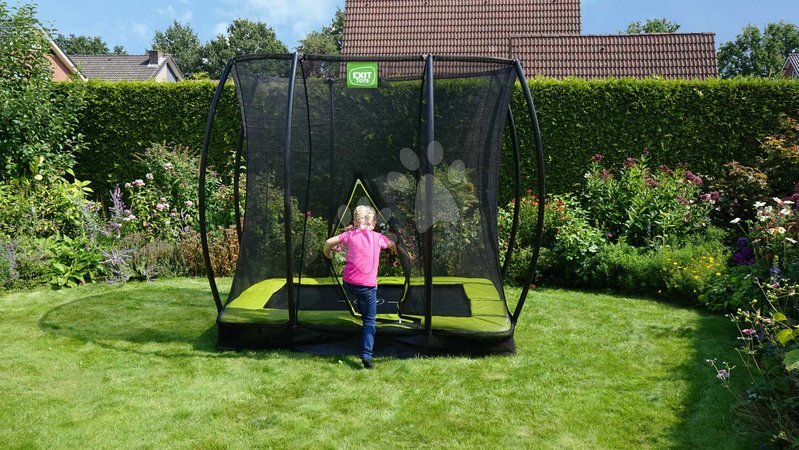 In Ground Trampolines  - EXIT Silhouette ground trampoline 153x214cm with safety net - green - 9