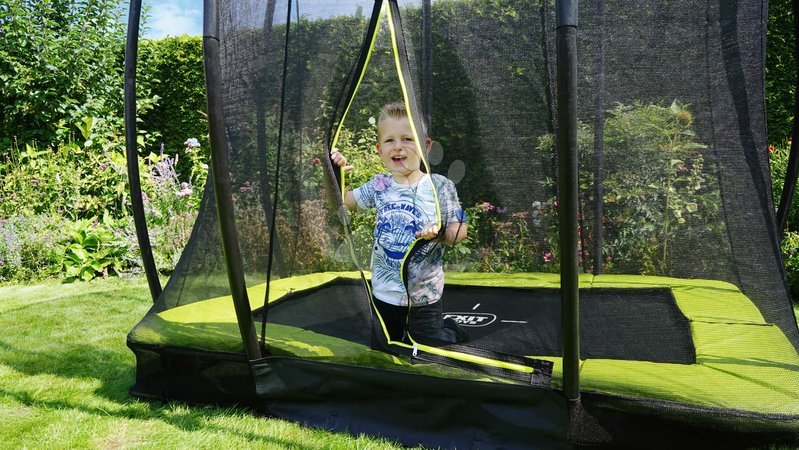 In Ground Trampolines  - EXIT Silhouette ground trampoline 153x214cm with safety net - green - 10