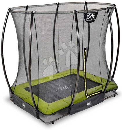 In Ground Trampolines  - EXIT Silhouette ground trampoline 153x214cm with safety net - green - 2