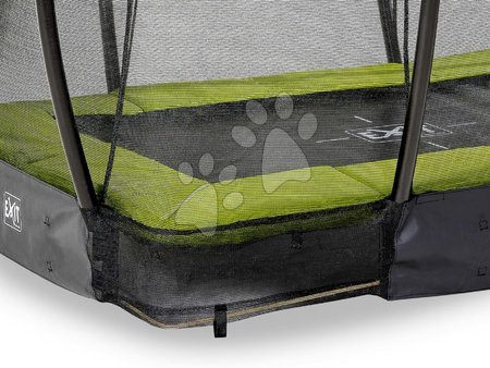 In Ground Trampolines  - EXIT Silhouette ground trampoline 153x214cm with safety net - green - 4