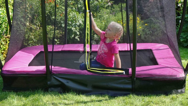 In Ground Trampolines  - EXIT Silhouette ground trampoline 153x214cm with safety net - pink - 10