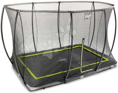 In Ground Trampolines  - EXIT Silhouette ground trampoline 214x305cm with safety net - black - 2