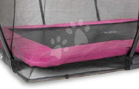 In Ground Trampolines  - EXIT Silhouette ground trampoline 214x305cm with safety net - pink - 4