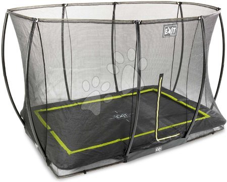 In Ground Trampolines  - EXIT Silhouette ground trampoline 244x366cm with safety net - black - 2