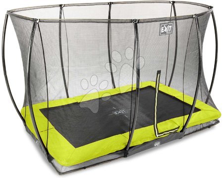 In Ground Trampolines  - EXIT Silhouette ground trampoline 244x366cm with safety net - green - 2