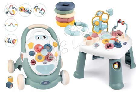 Járássegítők - Szett készségfejlesztő járássegítő és babakocsi Trotty Walker 3in1 Little és Activity Table asztalka Smoby - 33