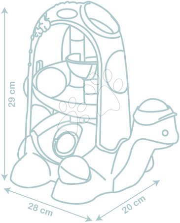 Motorikafejlesztő játékok - Készségfejlesztő húzható teknősbéka Balls Turtle 2in1 Little Smoby - 11