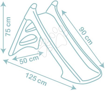 Skluzavky pro děti - Skluzavka s vlhčením Zvířátka XS Slide Little Smoby - 5