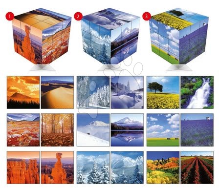 Rozprávkové kocky - Magnetické puzzle kocky Magnetic Cube Landscapes Educa  - 1