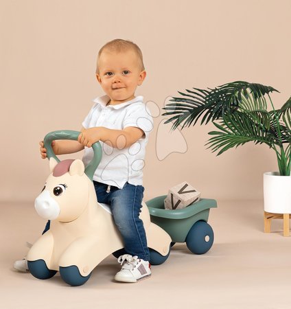 Ride-ons from 12 months - Ride-on with trailer Baby Pony Ride On Little Smoby - 8