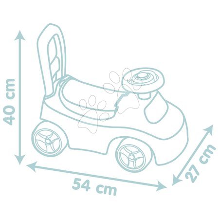 Odrážedla od 10 měsíců - Odrážedlo a chodítko se zvukem Auto Ride On Little Smoby - 6