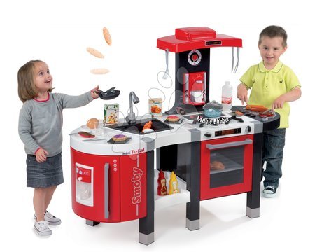 Kuhinje za djecu setovi - SMOBY 311201-4 crvena kuhinja Tefal French Touch Mjehurići sa šumom i ledem+ekspres lonac+aparat za prokuhavanje vode - 11