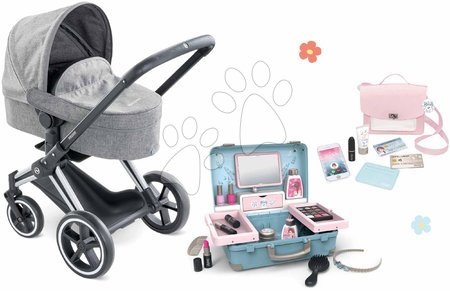 Doll pram sets - Set kočík a kozmetický kufrík Cybex Landau 3v1 Priam Corolle