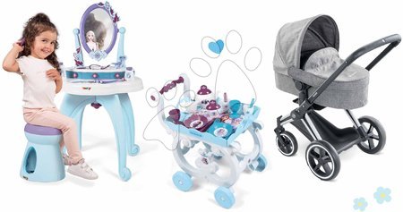 Doll pram sets - Set kočík a kozmetický stolík Cybex Landau 3v1 Priam Corolle