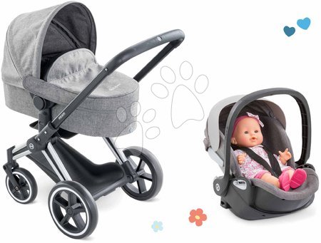 Doll prams   - Set skladací kočík trojkombinácia Cybex Landau 3v1 Priam Corolle