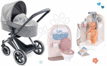 Ma Corolle - Set de poussette avec salle de bain pour poupées Cybex Landau 3 en 1 Priam Corolle