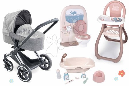 Bargain sets - Set stroller with carrycot and doll's potty Cybex Landau 3in1 Priam Corolle