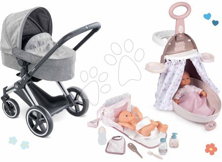 Juguetes para chicas - Set de cochecito con muñeca en pijama Cybex Landau 3 en 1 Priam Corolle