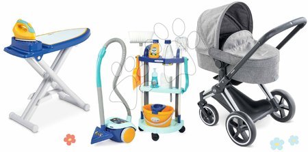 Bargain sets - Set stroller three-in-one and cleaning cart Cybex Landau 3-in-1 Priam Corolle