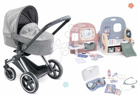 Ma Corolle - Set de poussette avec maison de poupée Cybex Landau 3 en 1 Priam Corolle