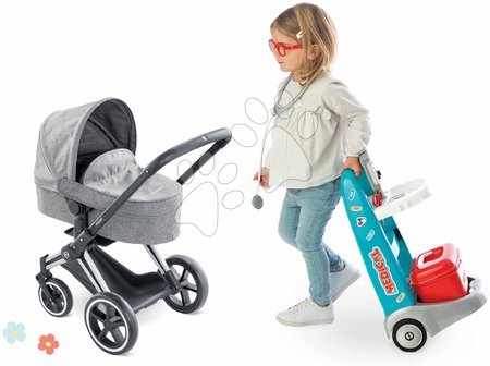 Doll pram sets - Set kočík s lekárskym vozíkom Cybex Landau 3v1 Priam Corolle