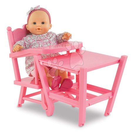 Scaun de masă pentru păpuși - Scaun de masă High Chair Pink Corolle - 2