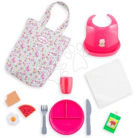 Doplňky pro panenky - Jídelní souprava s taškou a bryndákem Large Meal Set Corolle - 2