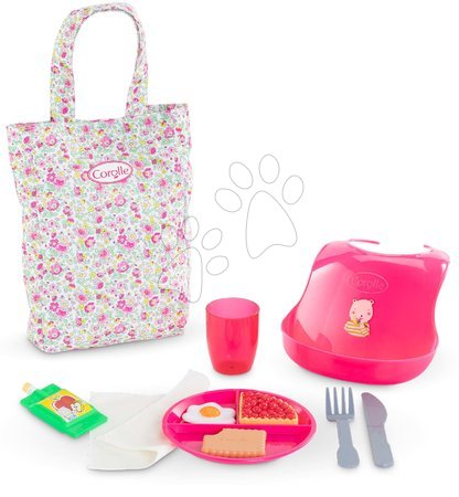 Doplňky pro panenky - Jídelní souprava s taškou a bryndákem Large Meal Set Corolle - 3