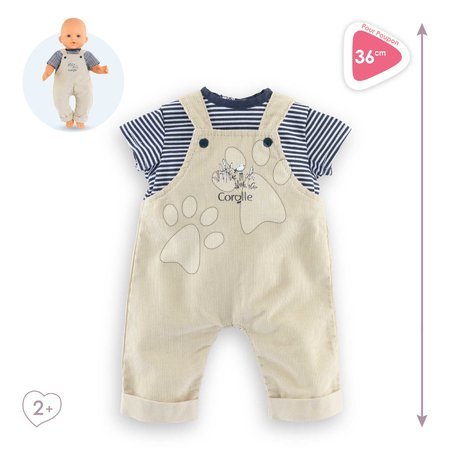 Doll clothing - Oblečenie T-Shirt & Ecru Overalls Loire Riverside Mon Grand Poupon Corolle - 3