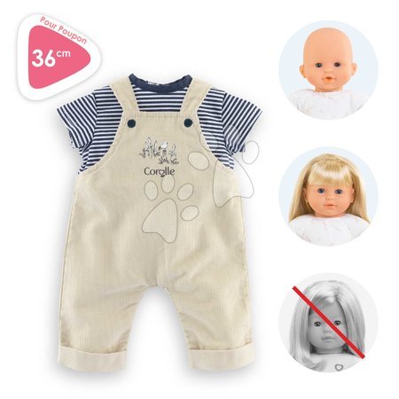 Doll clothing - Oblečenie T-Shirt & Ecru Overalls Loire Riverside Mon Grand Poupon Corolle - 4