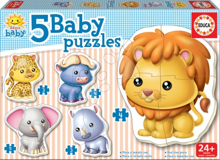 Hračky pre najmenších - Baby puzzle Zvieratká z džungle Educa