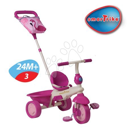 Triciclete de la 10 luni - Tricicletă Safari Flamingo Touch Steering smarTrike - 3