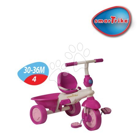 Triciclete de la 10 luni - Tricicletă Safari Flamingo Touch Steering smarTrike - 4