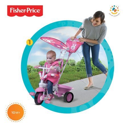 Tříkolky od 10 měsíců - Tříkolka Fisher-Price Elite Pink růžová smarTrike - 2