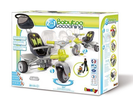 Produse vechi - Tricicletă Baby Too Cocooning 2în1 Smoby - 3