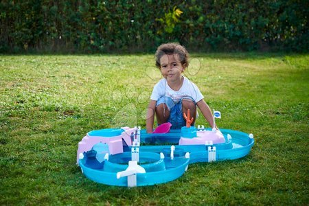 Circuits à eau pour enfants - Parcours aquatique en forme de cœur avec balançoire et cachette Mermaid AquaPlay - 15