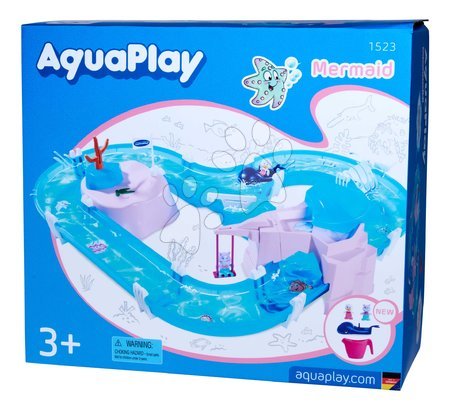 Waterways for kids - Water track in the shape of a heart with a swing and a hideout Mermaid AquaPlay - 11