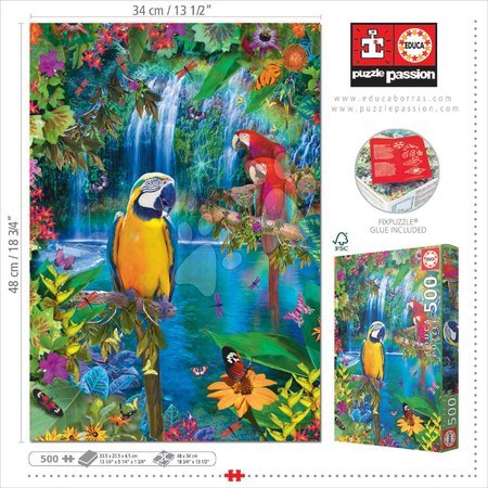 500 piece jigsaw puzzles - Puzzle Genuine Bird Tropical Land Educa - 2