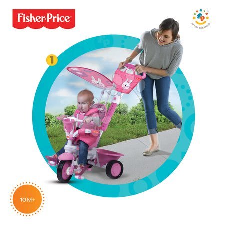 Tříkolky od 10 měsíců - Tříkolka Fisher-Price Royal Pink smarTrike - 1