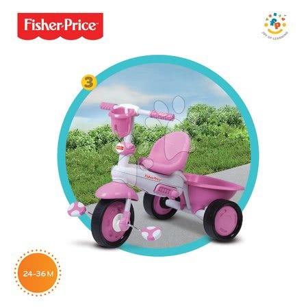 Tříkolky od 10 měsíců - Tříkolka Fisher-Price Royal Pink smarTrike - 3