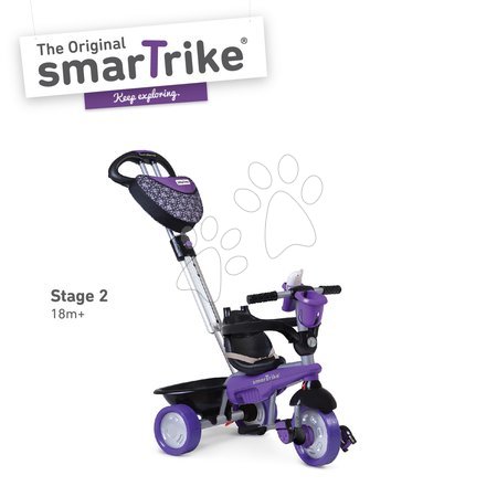 Tříkolky od 10 měsíců - Tříkolka Dream Team Purple Black 4v1 smarTrike - 2