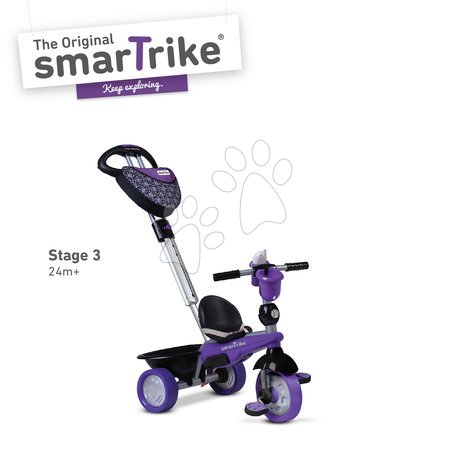 Tříkolky od 10 měsíců - Tříkolka Dream Team Purple Black 4v1 smarTrike - 3