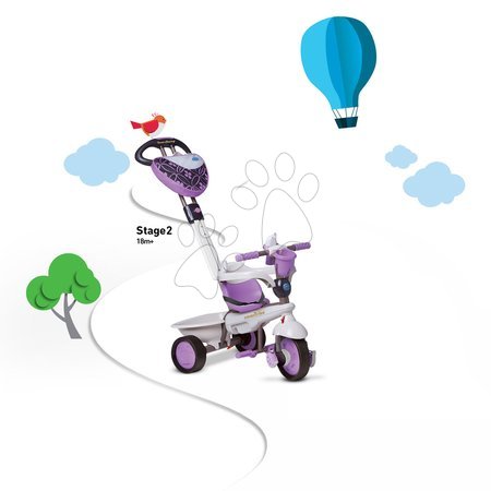 Triciklik 10 hónapos kortól - Tricikli Dream Team Purple Touch Steering 4in1 smarTrike - 7