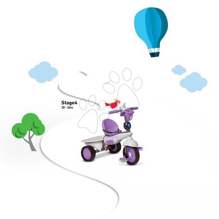 Triciklik 10 hónapos kortól - Tricikli Dream Team Purple Touch Steering 4in1 smarTrike - 9