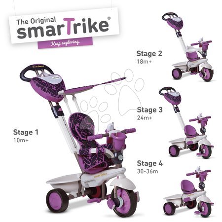 Triciklik 10 hónapos kortól - Tricikli Dream Team Purple Touch Steering 4in1 smarTrike - 1