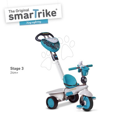 Tříkolky od 10 měsíců - Tříkolka Dream Team Blue Touch Steering 4v1 smarTrike - 3